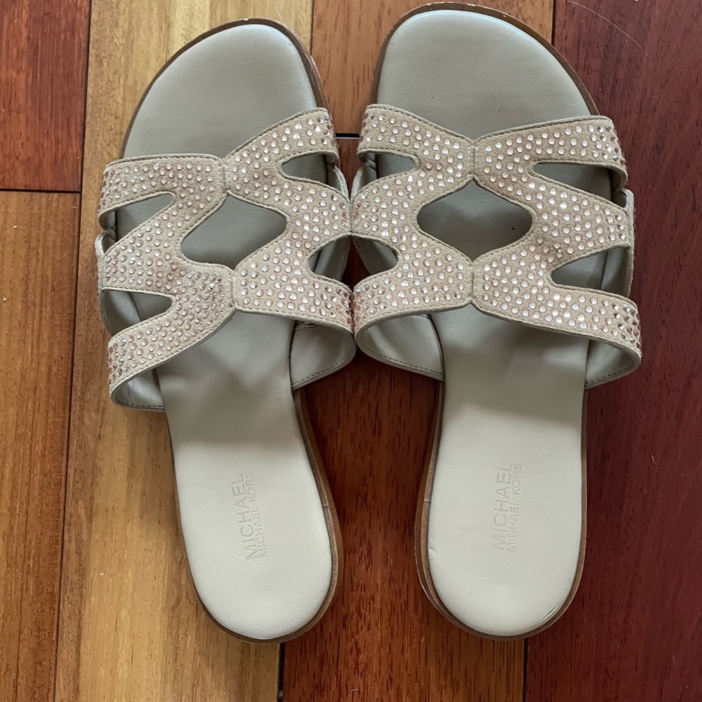 Michael Kors Brown Studded Women's Sandals